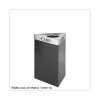 Trifecta Waste Receptacle, 26" High Base, 15 Gal, Steel, Black