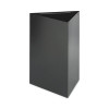 Trifecta Waste Receptacle, 26" High Base, 15 Gal, Steel, Black