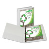 Earth's Choice Plant-Based D-Ring View Binder, 3 Rings, 1" Capacity, 11 x 8.5, White