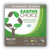 Earth's Choice Plant-Based Boho D-Ring View Binders, 1" Capacity, 11 x 8.5, Sage, 2/Pack