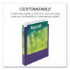 Earth's Choice Plant-Based Durable Fashion View Binder, 3 Rings, 1" Capacity, 11 x 8.5, Purple, 2/Pack