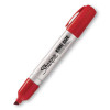 King Size Permanent Marker, Broad Chisel Tip, Red, Dozen
