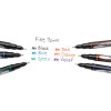 Water-Resistant Ink Porous Point Pen, Stick, Fine 0.4 Mm, Black Ink, Black Barrel, Dozen