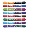 2-In-1 Dry Erase Markers, Fine/Broad Chisel Tips, Assorted Colors, 8/Pack