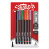 Water-Resistant Ink Porous Point Pen, Stick, Fine 0.4 Mm, Assorted Ink And Barrel Colors, 6/Pack