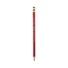 Col-Erase Pencil With Eraser, 0.7 Mm, 2B, Carmine Red Lead, Carmine Red Barrel, Dozen