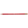 Col-Erase Pencil With Eraser, 0.7 Mm, 2B, Carmine Red Lead, Carmine Red Barrel, Dozen