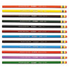 Col-Erase Pencil With Eraser, 0.7 Mm, 2B, Assorted Lead And Barrel Colors, Dozen