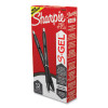 S-Gel High-Performance Gel Pen, Retractable, Medium 0.7 Mm, Black Ink, Black Barrel, Dozen