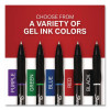 S-Gel High-Performance Gel Pen, Retractable, Fine 0.5 Mm, Assorted Ink Colors, Black Barrel, 4/Pack