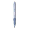 S-Gel Fashion Barrel Gel Pen, Retractable, Medium 0.7 Mm, Black Ink, Frost Blue Barrel, Dozen