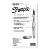 Fine Tip Permanent Marker, Stainless Steel Single Marker Case, Fine Bullet Tip, Black, 5/Pack