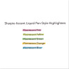 Liquid Pen Style Highlighters, Assorted Ink Colors, Chisel Tip, Assorted Barrel Colors, 5/Set