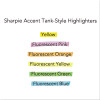 Tank Style Highlighters, Orange Ink, Chisel Tip, Orange Barrel, Dozen
