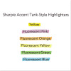 Tank Style Highlighters, Blue Ink, Chisel Tip, Blue Barrel, Dozen