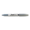 Metallic Fine Point Permanent Markers, Fine Bullet Tip, Metallic Silver, Dozen