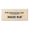 Magic Rub Eraser, For Pencil/Ink Marks, Rectangular Block, Medium, Off White, Dozen
