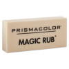 Magic Rub Eraser, For Pencil/Ink Marks, Rectangular Block, Medium, Off White, Dozen