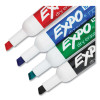 Low-Odor Dry-Erase Marker, Peggable Card, Broad Chisel Tip, Assorted Colors, 4/Pack