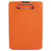 Slimmate Storage Clipboard, 0.5" Clip Capacity, Holds 8.5 x 11 Sheets, Hi-Vis Orange