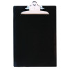 Recycled Plastic Clipboard With Ruler Edge, 1" Clip Capacity, Holds 8.5 x 11 Sheets, Black