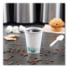 Compostable Paper Hot Cups, 8 Oz, White/Green, 1,000/Carton