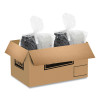 Octaview Hinged-Lid Hot Food Containers, 6.3 x 3.1 x 1.5, Black/Clear, Plastic, 200/Carton