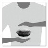 Octaview Hinged-Lid Hot Food Containers, 6.3 x 1.2 x 1.2, Black/Clear, Plastic, 200/Carton