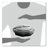 Octaview Hinged-Lid Hot Food Containers, 3 Compartments, 38 Oz, 9.55 x 9.1 x 2.4, Black/Clear, Plastic, 100/Carton