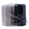 Octaview Hinged-Lid Cold Food Containers, 9.2 x 9.6 x 2, Black/Clear, Plastic, 100/Carton