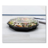 Octaview Hinged-Lid Cold Food Containers, 9.2 x 9.6 x 2, Black/Clear, Plastic, 100/Carton