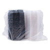 Octaview Hinged-Lid Cold Food Containers, 3 Compartments, 36 Oz, 9.57 x 9.2 x 2.4, Black/Clear, Plastic, 100/Carton