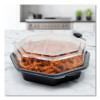 Octaview Hinged-Lid Cold Food Containers, 28 Oz, 7.94 x 7.5 x 3.2, Black/Clear, Plastic, 100/Carton