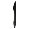 Impress Heavyweight Full-Length Polystyrene Cutlery, Knife, Plastic, Black, 1,000/Carton