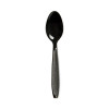 Impress Heavyweight Full-Length Polystyrene Cutlery, Spoon, Plastic, Black, 1,000/Carton