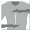 Impress Heavyweight Full-Length Polystyrene Cutlery, Fork, Plastic, White, 100/Box