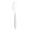Impress Heavyweight Full-Length Polystyrene Cutlery, Spoon, Plastic, White, 100/Box, 10 Boxes/Carton