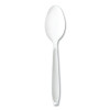 Impress Heavyweight Full-Length Polystyrene Cutlery, Spoon, Plastic, White, 100/Box