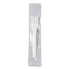 Regal Mediumweight Cutlery, Individually Wrapped, Fork, Plastic, White, 1,000/Carton