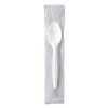 Regal Mediumweight Cutlery, Individually Wrapped, Spoon, Plastic, White, 1,000/Carton