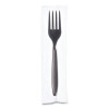 Reliance Mediumweight Cutlery, Fork, Plastic, Black, 1,000/Carton