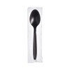 Reliance Mediumweight Cutlery, Spoon, Plastic, Black, 1,000/Carton