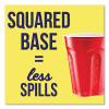 Squared Plastic Party Cups, 18 Oz, Red, 240/Carton