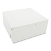 Bakery Boxes, Standard, 7 X 7 X 3, White, Paper, 250/Carton