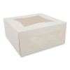 Bakery Boxes, 9 x 9 x 4, White, Paper, 150/Carton