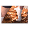 Stretch Vinyl Examination Gloves, Powder-Free, Medium, 5 Mil Thick, 9.45" Long, Cream, 100/Box