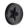 Wheel And Axle Kit For Janitorial Cleaning Cart, 8" Wheel, Black/Gray/Silver, 2/Set