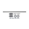 Mega Brute Waste Collector Replacement Axle Kit, Silver