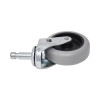 Replacement Bayonet-Stem Swivel Casters, Grip Ring Stem (0.5" x 1.25"), 3" Hard Rubber Wheel, Gray