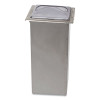 In-Counter Napkin Dispenser, 7 x 5.5 x 19.63, Stainless Steel/Clear